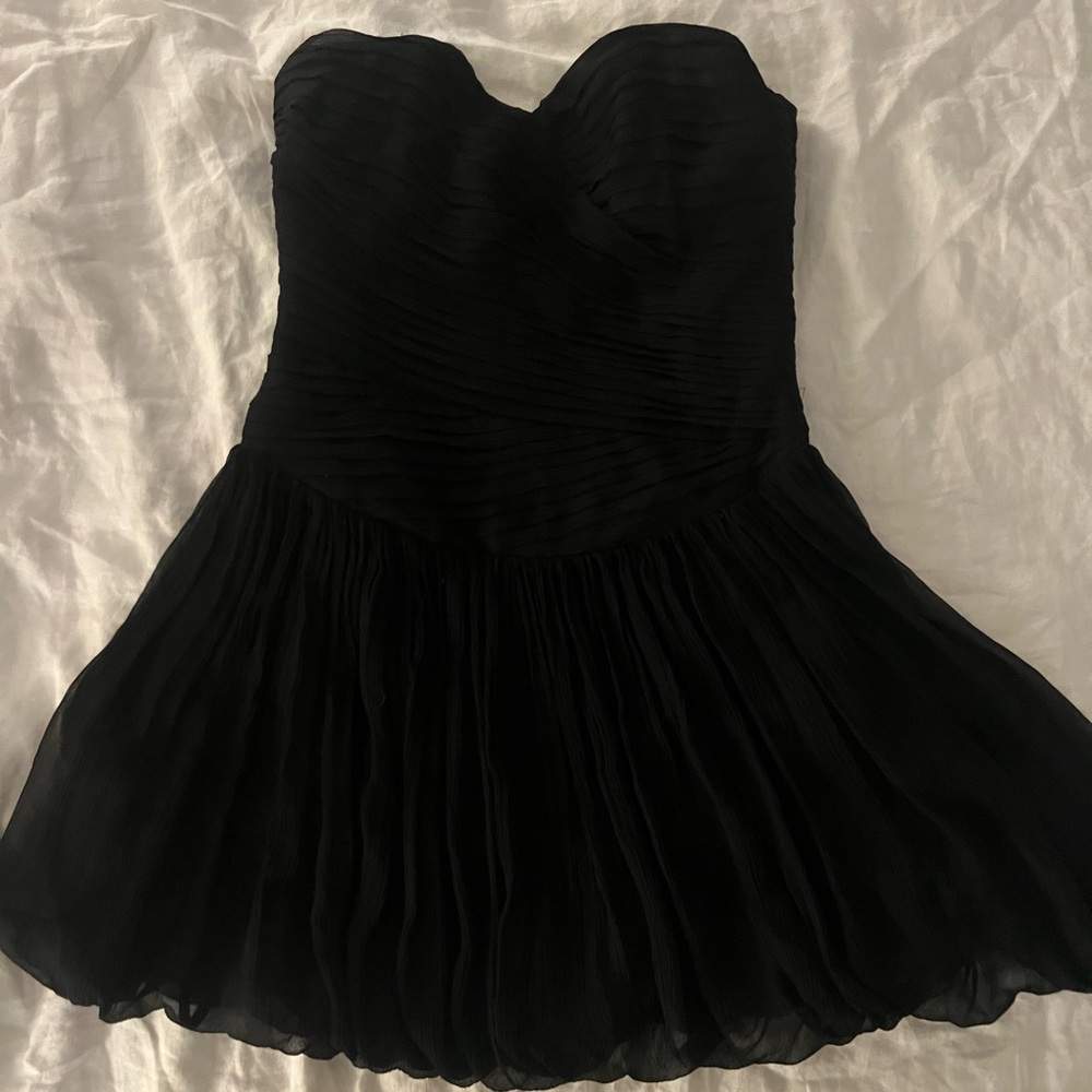Oasis Vintage Black Mini Strapless Dress
